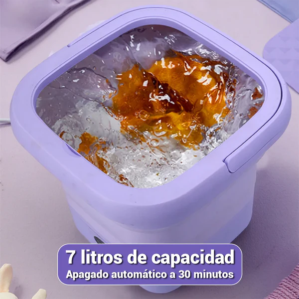 Mini lavadora y secadora plegable